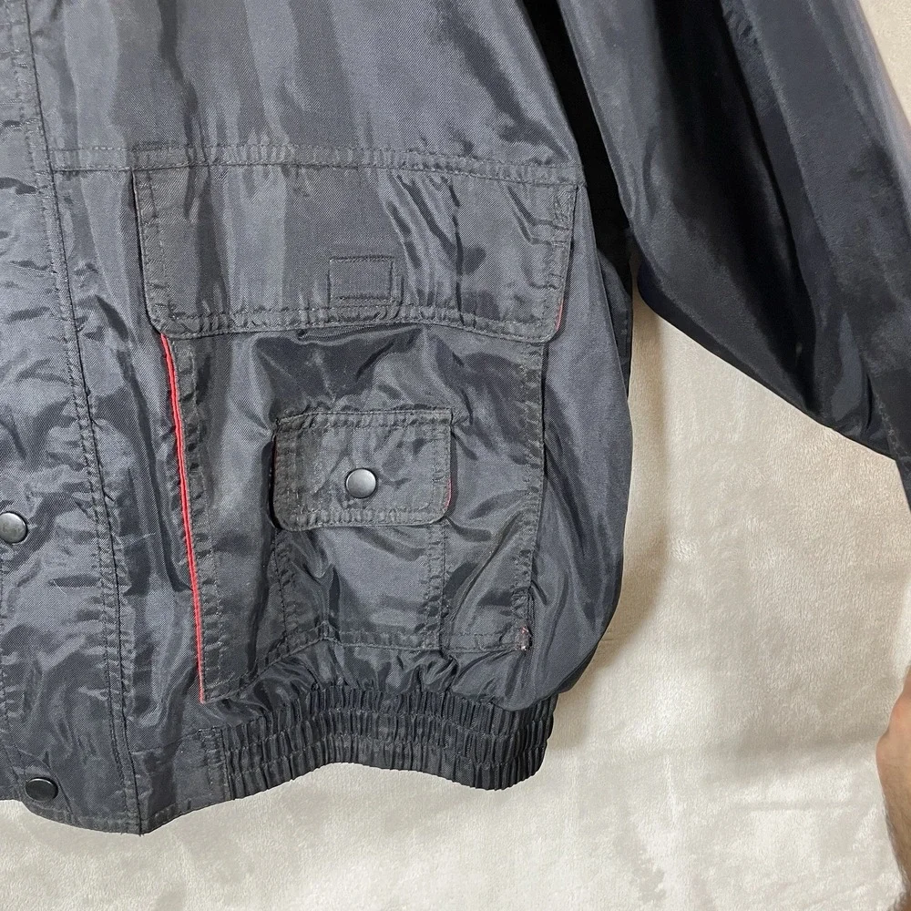 Vtg Snap-on Tool Jacket Men XL Utility Cargo Mechanic Bomber Biker Nylon Y2K 90s
